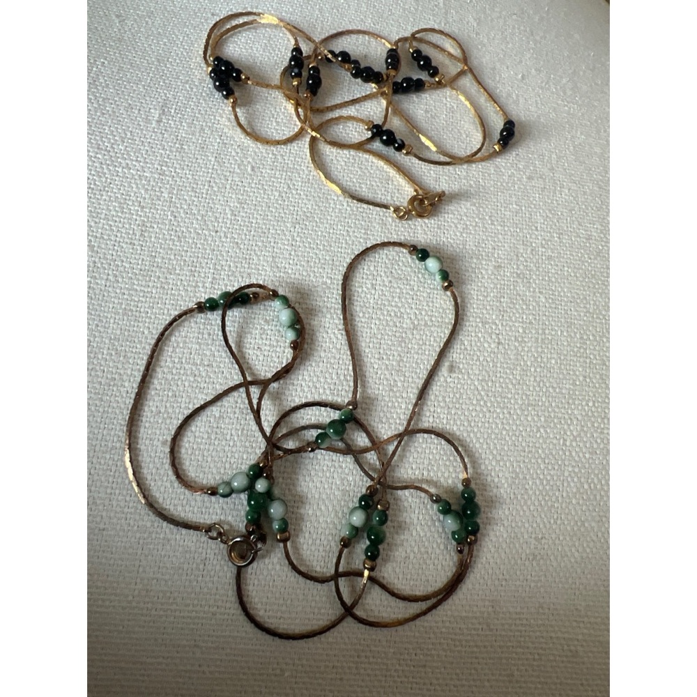 Beaded Gold Tone Necklaces